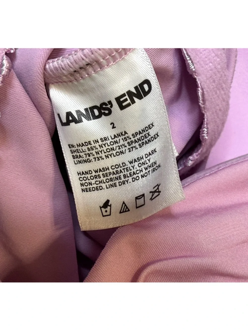Lands’ End Ruched Sweetheart Halter Swim Dress NWOT